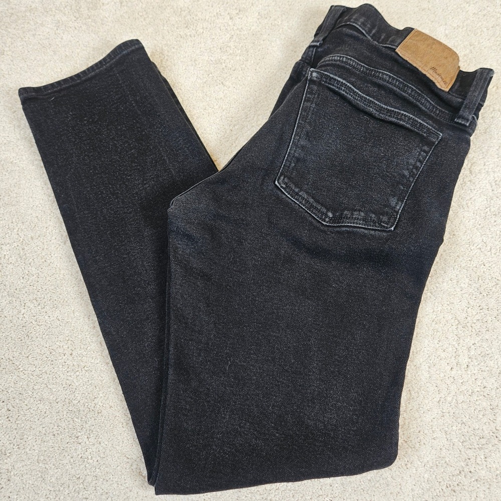 Women's‎ Y2K Madewell Slim Fit Jeans Black Wash Denim Size 32 Casual Stretch